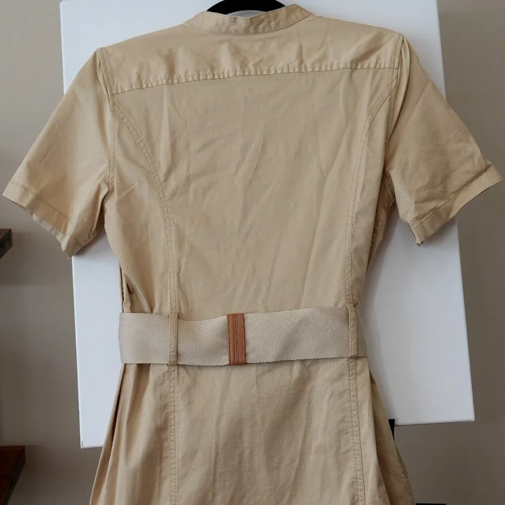 Lauren Ralph Lauren Belted Cotton Shirt Dress Size 6 - Picture 3 of 4